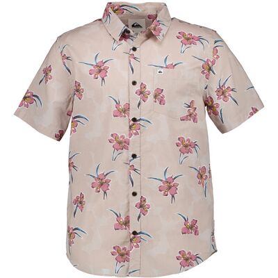 Quiksilver Herren Kurzarmhemd beige Viskose beige S male Quiksilver Herren Kurzarmhemd beige Viskose beige S male