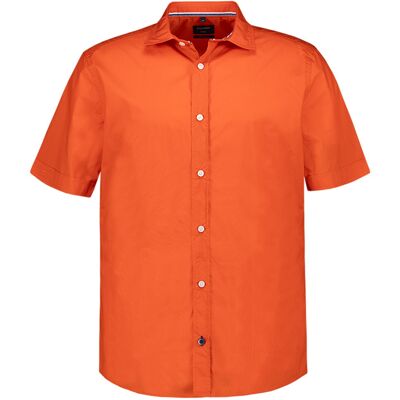 OLYMP Herren Kurzarmhemd orange Baumwolle orange L male OLYMP Herren Kurzarmhemd orange Baumwolle orange L male