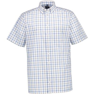 OLYMP Herren Kurzarmhemd blau Baumwolle blau 44 male OLYMP Herren Kurzarmhemd blau Baumwolle blau 44 male