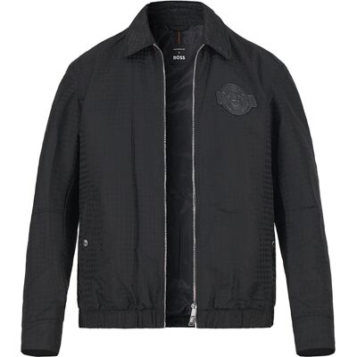 Boss Black Herren Blouson schwarz Mikrofaser unifarben mit Motiv schwarz 56 (XXL) male Boss Black Herren Blouson schwarz Mikrofaser unifarben mit Motiv schwarz 56 (XXL) male