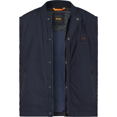 Boss Orange Herren Weste blau Mikrofaser unifarben blau 56 (XXL) male Boss Orange Herren Weste blau Mikrofaser unifarben blau 56 (XXL) male