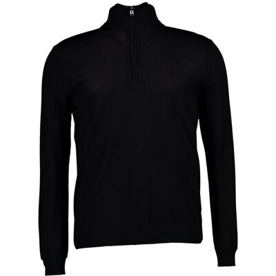 BOGNER Herren Troyer schwarz Schurwolle unifarben schwarz XL male BOGNER Herren Troyer schwarz Schurwolle unifarben schwarz XL male