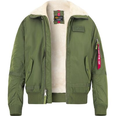 Alpha INDUSTRIES Herren Blouson grün Mikrofaser unifarben grün XL male Alpha INDUSTRIES Herren Blouson grün Mikrofaser unifarben grün XL male