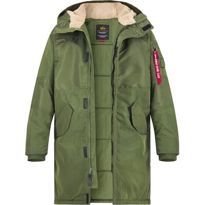 Alpha INDUSTRIES Herren Parka grün Nylon unifarben grün M male Alpha INDUSTRIES Herren Parka grün Nylon unifarben grün M male