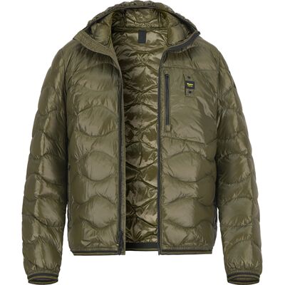 Blauer. USA Herren Daunenjacke grün Mikrofaser unifarben grün XL male Blauer. USA Herren Daunenjacke grün Mikrofaser unifarben grün XL male