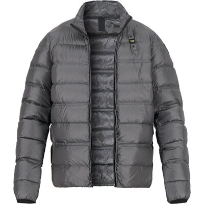Blauer. USA Herren Daunenjacke grau Nylon unifarben grau M male Blauer. USA Herren Daunenjacke grau Nylon unifarben grau M male