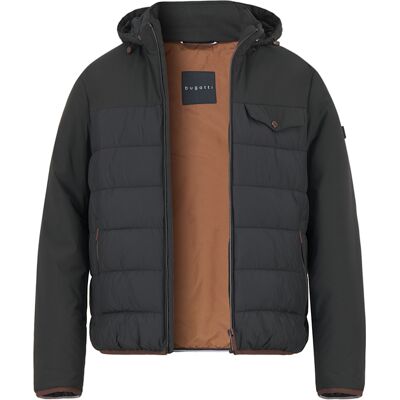 Bugatti Herren Steppjacke schwarz Mikrofaser unifarben schwarz 56 (XXL) male Bugatti Herren Steppjacke schwarz Mikrofaser unifarben schwarz 56 (XXL) male