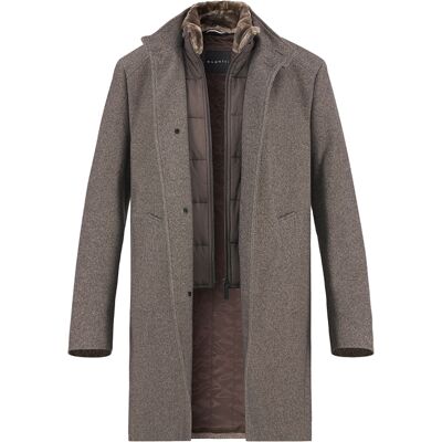 Bugatti Herren Mantel beige Mikrofaser unifarben beige 54 (XL) male Bugatti Herren Mantel beige Mikrofaser unifarben beige 54 (XL) male