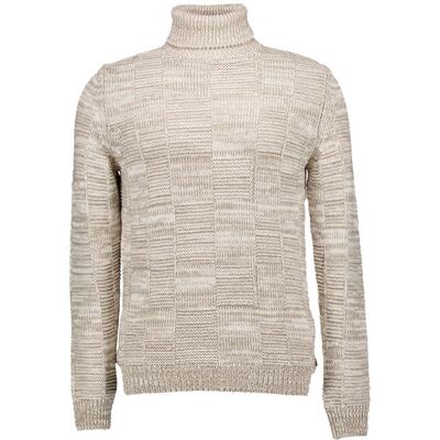JOOP! Herren Rollkragenpullover beige Baumwolle gemustert beige M male JOOP! Herren Rollkragenpullover beige Baumwolle gemustert beige M male