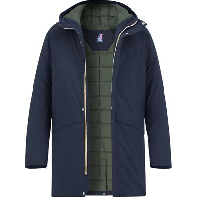 K-WAY Herren Parka blau Mikrofaser unifarben blau M male K-WAY Herren Parka blau Mikrofaser unifarben blau M male