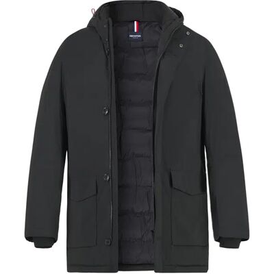 HECHTER PARIS Herren Daunenparka schwarz Mikrofaser unifarben schwarz 52 (L) male HECHTER PARIS Herren Daunenparka schwarz Mikrofaser unifarben schwarz 52 (L) male