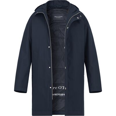Marc O' Polo Mantel blau Mikrofaser unifarben blau 54 (XL) male Marc O' Polo Mantel blau Mikrofaser unifarben blau 54 (XL) male