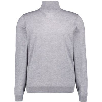 Boss Black Herren Rollkragenpullover grau Schurwolle unifarben grau M male Boss Black Herren Rollkragenpullover grau Schurwolle unifarben grau M male