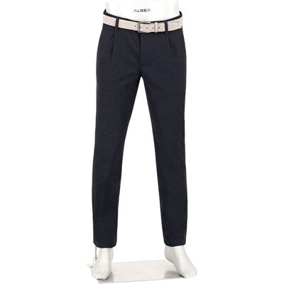 Alberto Herren Hosen blau Flanell blau 35/34 male Alberto Herren Hosen blau Flanell blau 35/34 male
