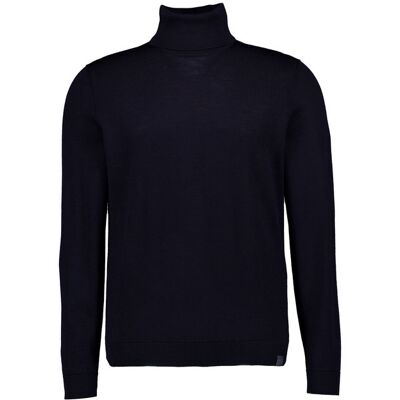 MAERZ Muenchen Herren Rollkragenpullover blau Merinowolle unifarben blau 50 (M) male MAERZ Muenchen Herren Rollkragenpullover blau Merinowolle unifarben blau 50 (M) male