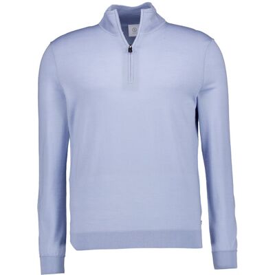 BOGNER Herren Troyer blau Schurwolle unifarben blau M male BOGNER Herren Troyer blau Schurwolle unifarben blau M male
