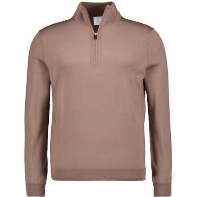 BOGNER Herren Troyer braun Schurwolle unifarben braun M male BOGNER Herren Troyer braun Schurwolle unifarben braun M male