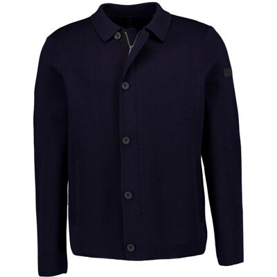 MAERZ Muenchen Herren Cardigan blau Merinowolle unifarben blau 54 (XL) male MAERZ Muenchen Herren Cardigan blau Merinowolle unifarben blau 54 (XL) male