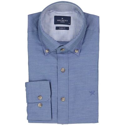 HACKETT Herren Hemd blau Baumwolle blau M male HACKETT Herren Hemd blau Baumwolle blau M male