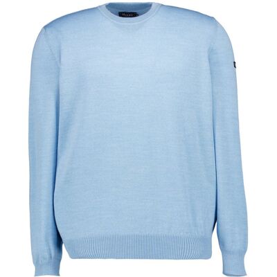 MAERZ Muenchen Herren Pullover blau Merinowolle unifarben blau 56 (XXL) male MAERZ Muenchen Herren Pullover blau Merinowolle unifarben blau 56 (XXL) male