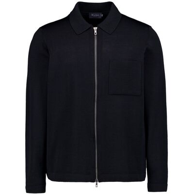 MAERZ Muenchen Herren Strickjacke schwarz Merinowolle unifarben schwarz 52 (L) male MAERZ Muenchen Herren Strickjacke schwarz Merinowolle unifarben schwarz 52 (L) male