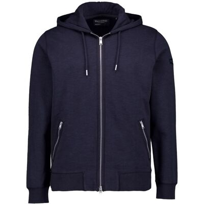 Marc O' Polo Sweatjacke blau Baumwolle unifarben blau XL male Marc O' Polo Sweatjacke blau Baumwolle unifarben blau XL male