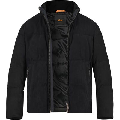 Boss Orange Herren Lederjacke schwarz Veloursleder unifarben schwarz 46 (XS) male Boss Orange Herren Lederjacke schwarz Veloursleder unifarben schwarz 46 (XS) male
