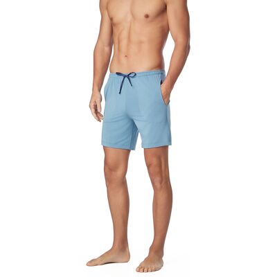 Novila Herren Pyjamashorts blau Jersey-Baumwolle unifarben blau 52 (L) male Novila Herren Pyjamashorts blau Jersey-Baumwolle unifarben blau 52 (L) male
