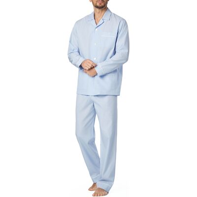 van Laack Herren Pyjama blau Baumwolle unifarben blau 50 (M) male van Laack Herren Pyjama blau Baumwolle unifarben blau 50 (M) male