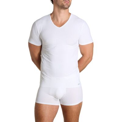 bruno banani Herren T-Shirt weiß Baumwolle unifarben weiß 7 (XL) male bruno banani Herren T-Shirt weiß Baumwolle unifarben weiß 7 (XL) male
