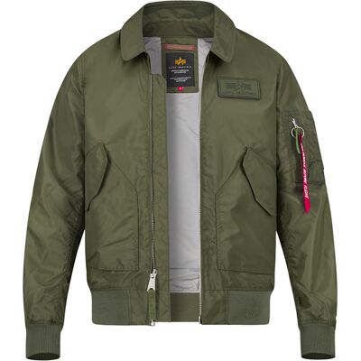 Alpha INDUSTRIES Herren Blouson grün Mikrofaser unifarben grün XL male Alpha INDUSTRIES Herren Blouson grün Mikrofaser unifarben grün XL male
