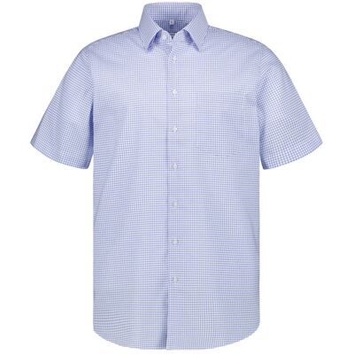 Seidensticker Herren Kurzarmhemd blau Baumwolle blau 39 male Seidensticker Herren Kurzarmhemd blau Baumwolle blau 39 male