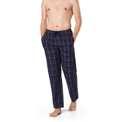 Bugatti Herren Pyjamahose blau Baumwolle kariert blau 52 (L) male Bugatti Herren Pyjamahose blau Baumwolle kariert blau 52 (L) male