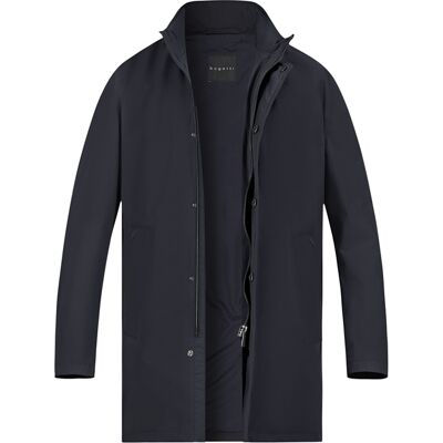 Bugatti Herren Mantel blau Mikrofaser unifarben blau 48 (S) male Bugatti Herren Mantel blau Mikrofaser unifarben blau 48 (S) male