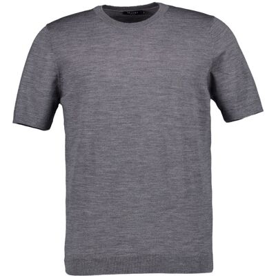 MAERZ Muenchen Herren Kurzarmpullover grau Merinowolle grau 54 (XL) male MAERZ Muenchen Herren Kurzarmpullover grau Merinowolle grau 54 (XL) male
