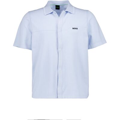 Boss Green Herren Kurzarm-Hemd blau blau M male Boss Green Herren Kurzarm-Hemd blau blau M male