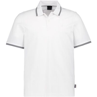 Bugatti Herren Polo-Shirt weiß Baumwoll-Piqué weiß XL male Bugatti Herren Polo-Shirt weiß Baumwoll-Piqué weiß XL male
