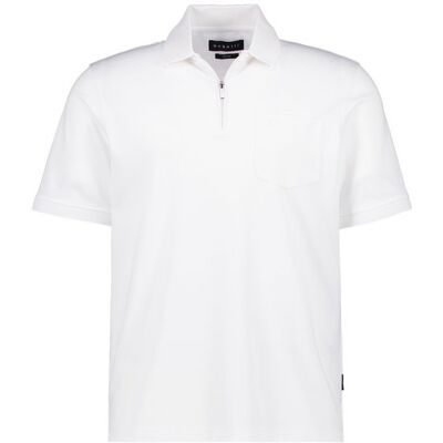 Bugatti Herren Zip-Polo weiß Jersey weiß XL male Bugatti Herren Zip-Polo weiß Jersey weiß XL male