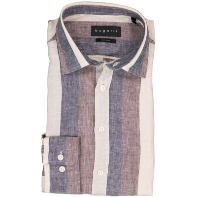 Bugatti Herren Hemd braun Leinen braun L male Bugatti Herren Hemd braun Leinen braun L male