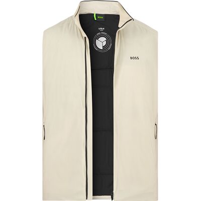 Boss Green Herren Steppweste beige Mikrofaser unifarben beige M male Boss Green Herren Steppweste beige Mikrofaser unifarben beige M male