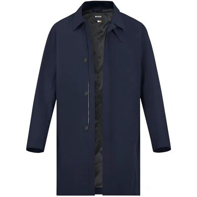 Boss Black Herren Mantel blau Mikrofaser unifarben blau 52 (L) male Boss Black Herren Mantel blau Mikrofaser unifarben blau 52 (L) male