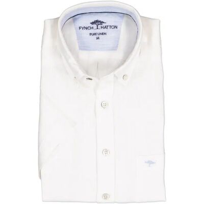 Fynch-Hatton Herren Kurzarmhemd weiß Leinen weiß XXL male Fynch-Hatton Herren Kurzarmhemd weiß Leinen weiß XXL male