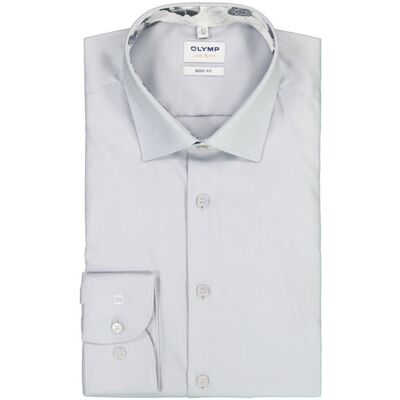 OLYMP Herren Hemd grau Baumwoll-Stretch grau 38 male OLYMP Herren Hemd grau Baumwoll-Stretch grau 38 male