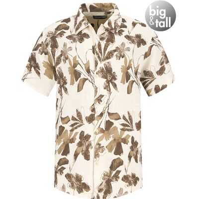 Marc O' Polo Kurzarmhemd beige Leinen beige 4XL male Marc O' Polo Kurzarmhemd beige Leinen beige 4XL male