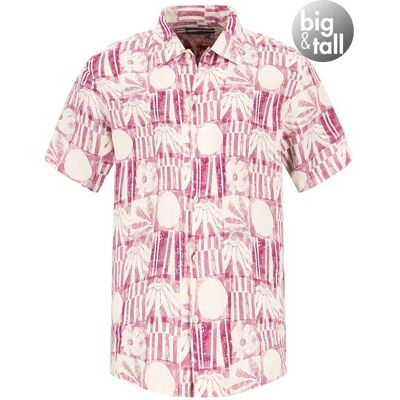 Marc O' Polo Kurzarmhemd rot Leinen rot 5XL male Marc O' Polo Kurzarmhemd rot Leinen rot 5XL male