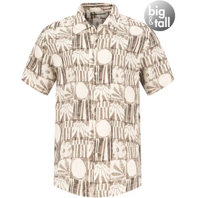 Marc O' Polo Kurzarmhemd beige Leinen beige 4XL male Marc O' Polo Kurzarmhemd beige Leinen beige 4XL male