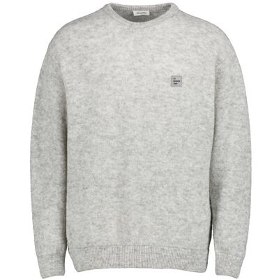 American Vintage Herren Pullover grau Alpaka-Wolle unifarben grau S male American Vintage Herren Pullover grau Alpaka-Wolle unifarben grau S male