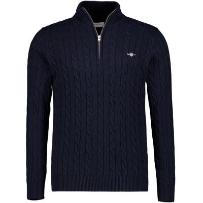 Gant Herren Troyer blau Baumwolle unifarben blau XL male Gant Herren Troyer blau Baumwolle unifarben blau XL male