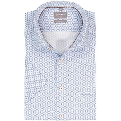 OLYMP Herren Kurzarmhemd blau Baumwolle blau 44 male OLYMP Herren Kurzarmhemd blau Baumwolle blau 44 male