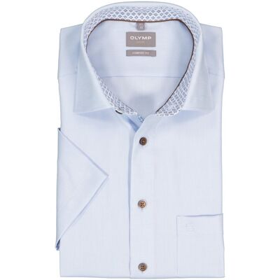 OLYMP Herren Kurzarmhemd blau Baumwolle blau 46 male OLYMP Herren Kurzarmhemd blau Baumwolle blau 46 male